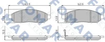 Комплект тормозных колодок, дисковый тормоз FOMAR Friction купить