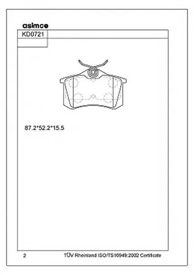 Комплект тормозных колодок, дисковый тормоз ASIMCO купить