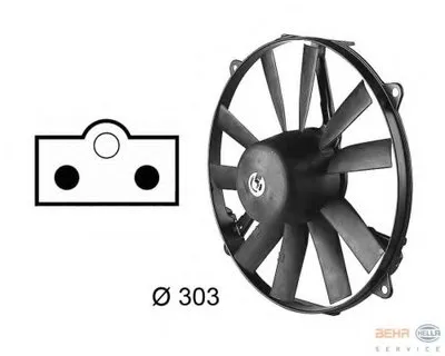 Вентилятор, охлаждение двигателя BEHR HELLA SERVICE HELLA купить