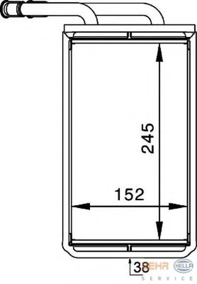 Теплообменник, отопление салона BEHR HELLA SERVICE HELLA купить