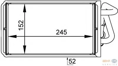 Теплообменник, отопление салона BEHR HELLA SERVICE HELLA купить