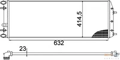 Радиатор, охлаждение двигателя BEHR HELLA SERVICE HELLA купить