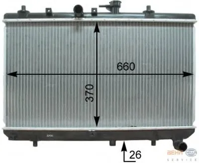 Радиатор, охлаждение двигателя BEHR HELLA SERVICE HELLA купить
