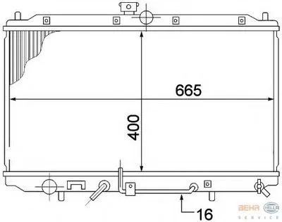 Радиатор, охлаждение двигателя BEHR HELLA SERVICE HELLA купить