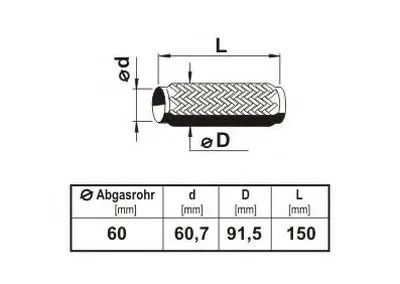 Гофрированная труба, выхлопная система; Гофрированная труба, выхлопная система ERNST купить