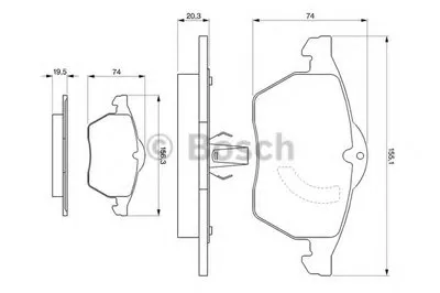 Комплект тормозных колодок, дисковый тормоз BOSCH купить