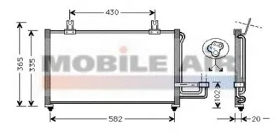 Конденсатор, кондиционер VAN WEZEL купить