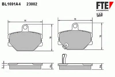 Комплект тормозных колодок, дисковый тормоз FTE купить