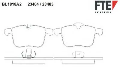 Комплект тормозных колодок, дисковый тормоз FTE купить