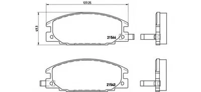 Комплект тормозных колодок, дисковый тормоз BREMBO купить