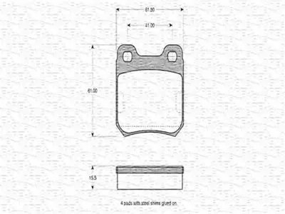 Комплект тормозных колодок, дисковый тормоз MAGNETI MARELLI купить