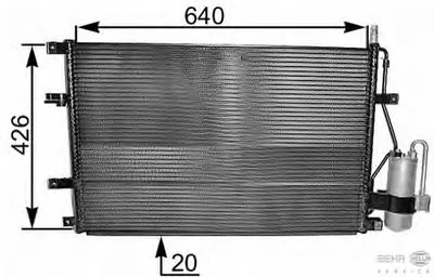 Конденсатор, кондиционер BEHR HELLA SERVICE купить