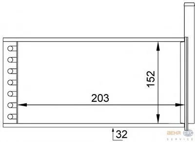 Теплообменник, отопление салона BEHR HELLA SERVICE купить