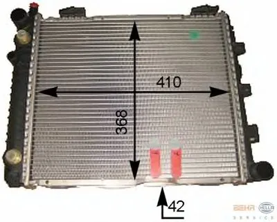 Радиатор, охлаждение двигателя BEHR HELLA SERVICE купить
