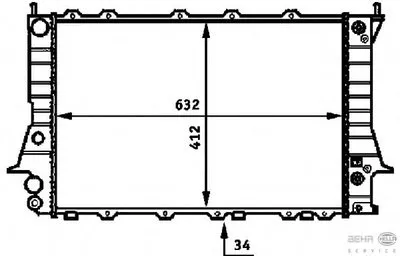 Радиатор, охлаждение двигателя BEHR HELLA SERVICE купить