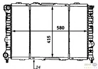 Радиатор, охлаждение двигателя BEHR HELLA SERVICE купить