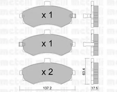 Комплект тормозных колодок, дисковый тормоз METELLI купить