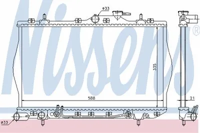 Радиатор, охлаждение двигателя NISSENS купить