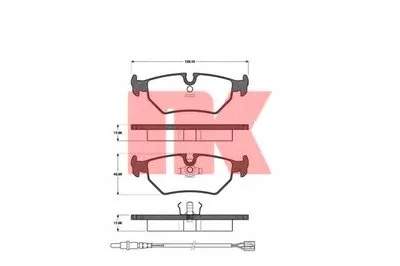 Комплект тормозных колодок, дисковый тормоз NK купить