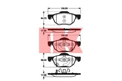 Комплект тормозных колодок, дисковый тормоз NK купить