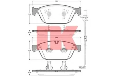 Комплект тормозных колодок, дисковый тормоз NK купить