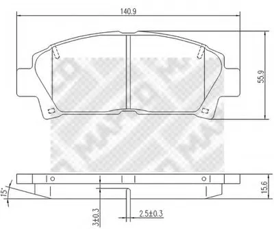 Комплект тормозных колодок, дисковый тормоз MAPCO купить