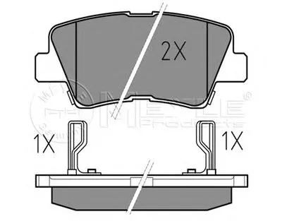 Комплект тормозных колодок, дисковый тормоз MEYLE купить