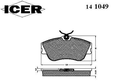 Комплект тормозных колодок, дисковый тормоз ICER купить