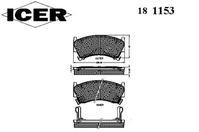 Комплект тормозных колодок, дисковый тормоз ICER купить