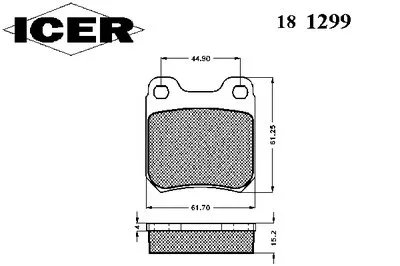 Комплект тормозных колодок, дисковый тормоз ICER купить