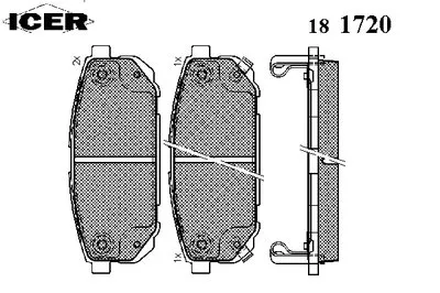 Комплект тормозных колодок, дисковый тормоз ICER купить