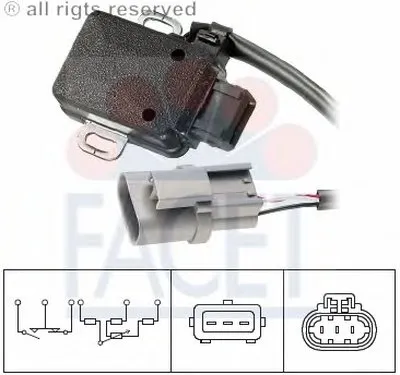 Датчик, положение дроссельной заслонки FACET купить