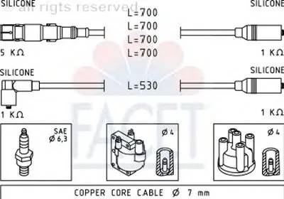 Комплект проводов зажигания FACET купить