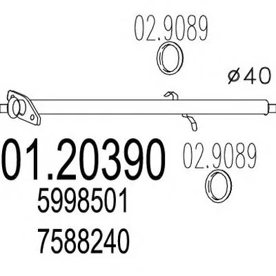 Труба выхлопного газа MTS купить