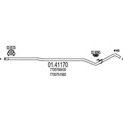 Труба выхлопного газа MTS купить