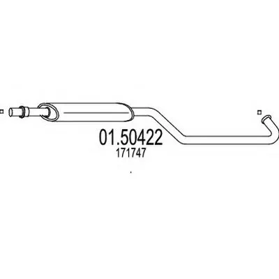 Средний глушитель выхлопных газов MTS купить