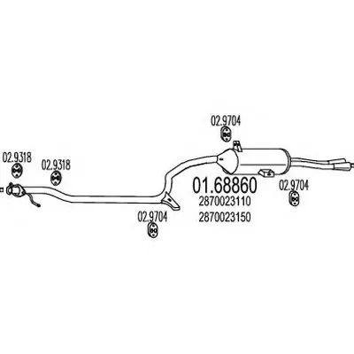 Глушитель выхлопных газов конечный MTS купить