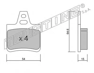 Комплект тормозных колодок, дисковый тормоз TRUSTING купить