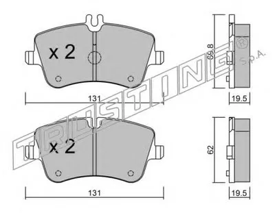 Комплект тормозных колодок, дисковый тормоз TRUSTING купить
