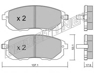 Комплект тормозных колодок, дисковый тормоз TRUSTING купить