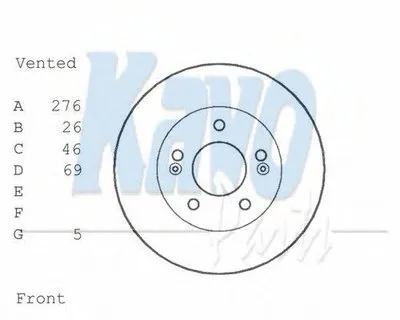 Тормозной диск KAVO PARTS купить