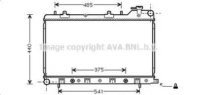 Радиатор, охлаждение двигателя AVA QUALITY COOLING купить