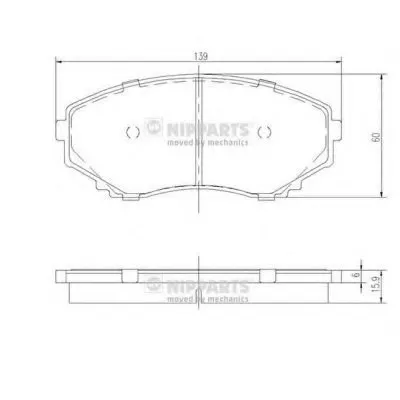 Комплект тормозных колодок, дисковый тормоз NIPPARTS купить