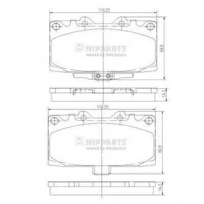 Комплект тормозных колодок, дисковый тормоз NIPPARTS купить