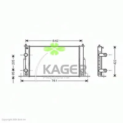 Радиатор, охлаждение двигателя KAGER купить