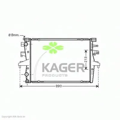 Радиатор, охлаждение двигателя KAGER купить