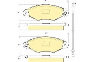 Комплект тормозных колодок, дисковый тормоз GIRLING купить