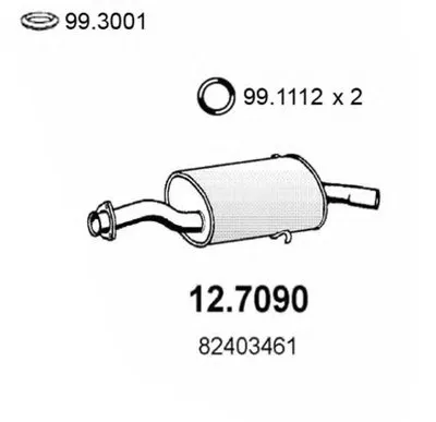Глушитель выхлопных газов конечный ASSO купить