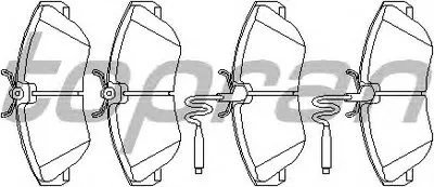 Комплект тормозных колодок, дисковый тормоз TOPRAN купить