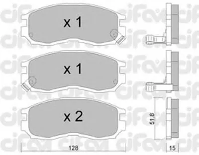 Комплект тормозных колодок, дисковый тормоз CIFAM купить